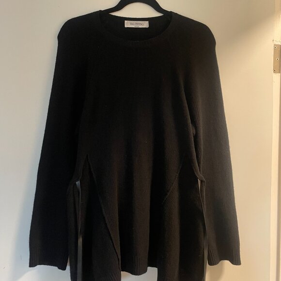 Like NEW Original Valentino Garavani Cashmere Wrap sweater BLK - Picture 5 of 8